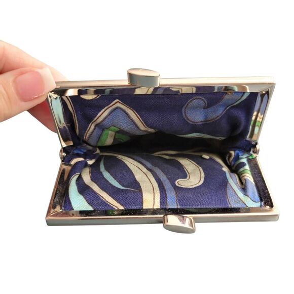 VERA BRADLEY Two 2 Kisslock Coin Purse MEDITERRANEAN WHITE Rare & Retired - Picture 6 of 10